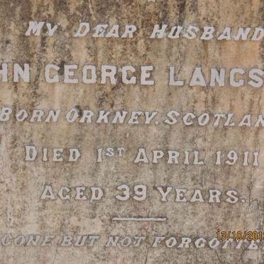 LANGSKILL John George -1911