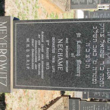 MEYEROWITZ Nechame -1973