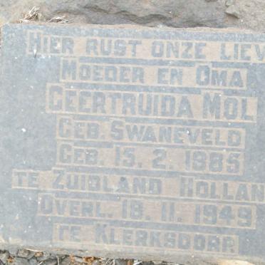 MOL Gertruida nee SWANEVELD 1885-1949