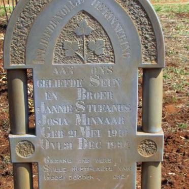 MINNAAR Jannie Stufanus Josia 1910-1934