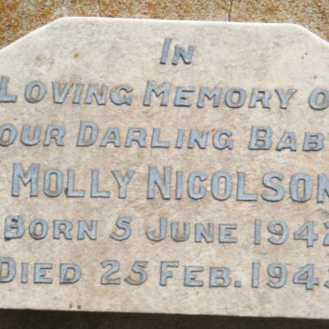 NICOLSON Molly 1942-1943