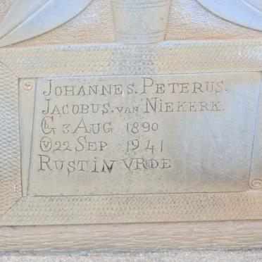 NIEKERK Johannes Peterus Jacobus, van 1890-1941