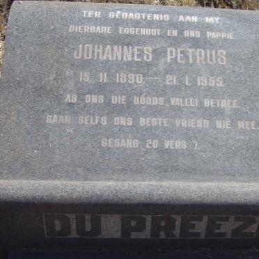 PREEZ Johannes Petrus, du 1890-1955