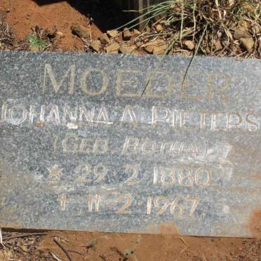 PIETERSE Johanna A. nee Botha 1880-1967