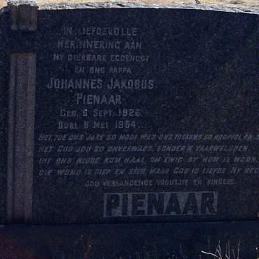 PIENAAR Johannes Jakobus 1926-1954