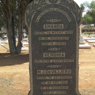 VILLIERS Veronia, de nee LOMBARD -1921 :: LOMBARD Amanda -1899