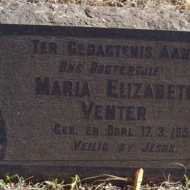 VENTER Maria Elizabeth 1855-1855