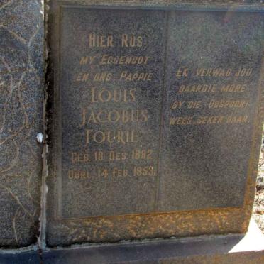 FOURIE Louis Jacobus 1892-1953
