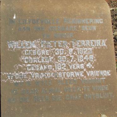 FERREIRA Willem Pieter 1923-1946