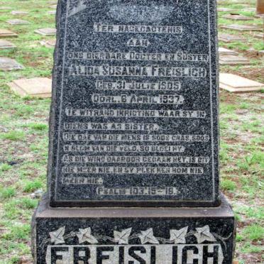FREISLICH Alida Susanna 1905-1937