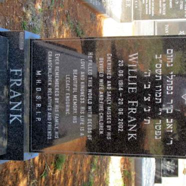 FRANK Willie 1914-2002