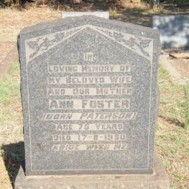 FOSTER Ann nee PATERSON -1950