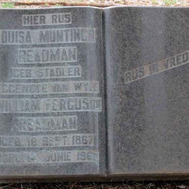 READMAN Louisa Muntingh nee STADLER 1867-1960