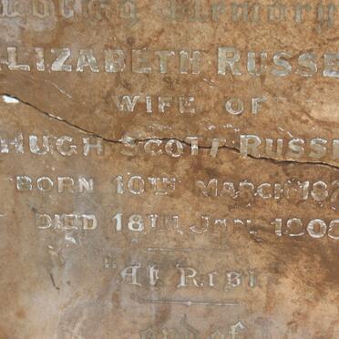 RUSSELL Elizabeth 1870-1900