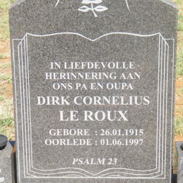 ROUX Dirk Cornelius, le 1915-1997