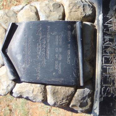 SCHOEMAN Maria Magdalena Susanna nee SCHERMAN 1889-1920