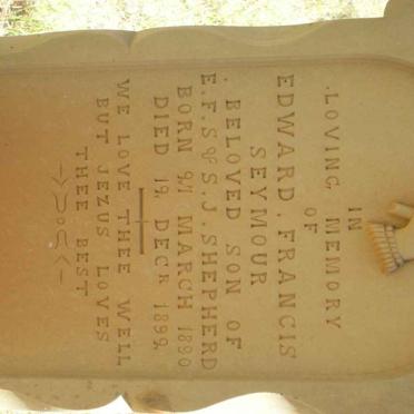 SEYMOUR Edward Francis 1890-1899