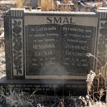 SMAL Johannes Erasmus 1897-1960 &amp; Hendrina Cecilia 1898-1953
