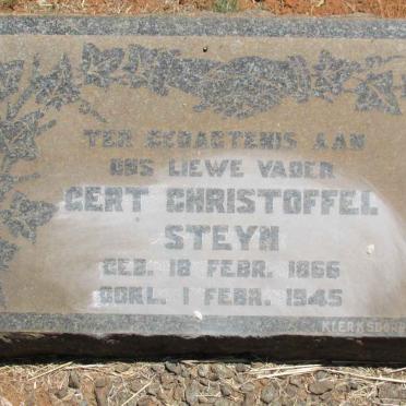 STEYN Gert Christoffel 1866-1945