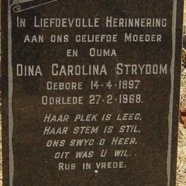 STRYDOM Dina Carolina 1897-1968