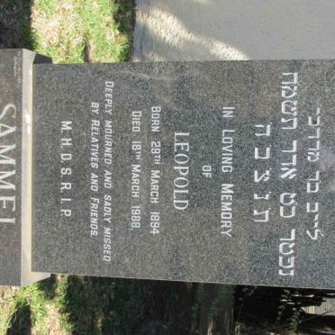 SAMMEL Leopold 1894-1988