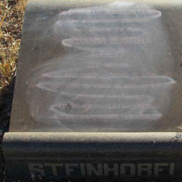 STEINHOBEL Johanna Hendrina nee NEZAR 1905-1955