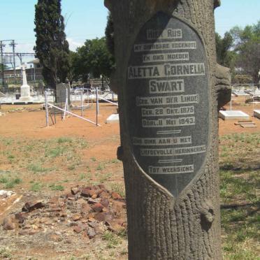 SWART Aletta Cornelia nee VAN DER LINDE 1875-1943