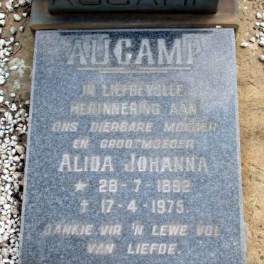 AUCAMP Alida Johanna 1892-1975