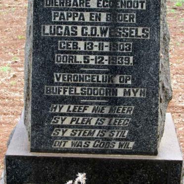 WESSELS Lucas C.D. 1903-1939