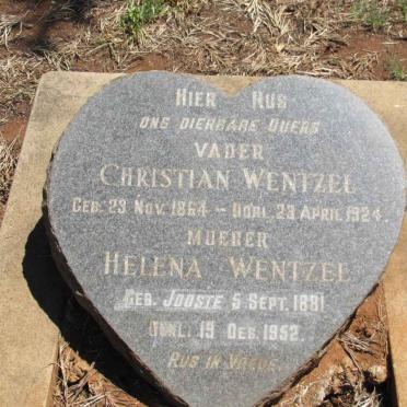 WENTZEL Christian 1864-1924 &amp; Helena JOOSTE 1881-1952