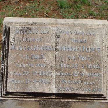 WALT Johannes Petrus, v.d. 1848-1928 &amp; Johanna Catharina VILJOEN 1849-1921 