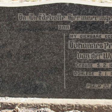 WALT Johannes Petrus, van der 1850-1949