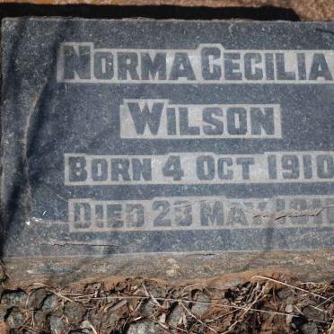 WILSON Norma Cecilia 1910-1911
