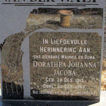 WALT Dorathea Johanna Jacoba, van der 1813-1987