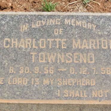 TOWNSEND Charlotte Marion 1956-1958