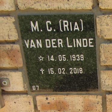 LINDE M.C., van der 1939-2018