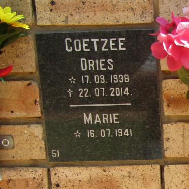 COETZEE Dries 1938-2014 &amp; Marie 1941-