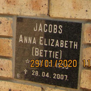 JACOBS Anna Elizabeth 1933-2007