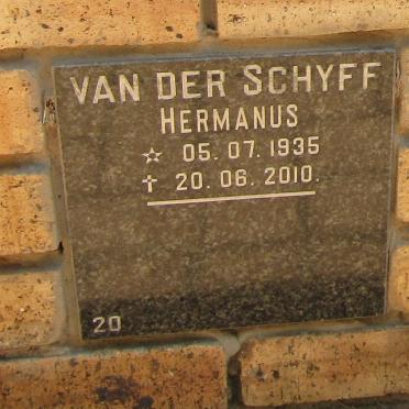 SCHYFF Hermanus, van der 1935-2010