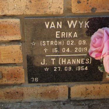 WYK J.T., van 1954- &amp; Erika STROH ??-2019