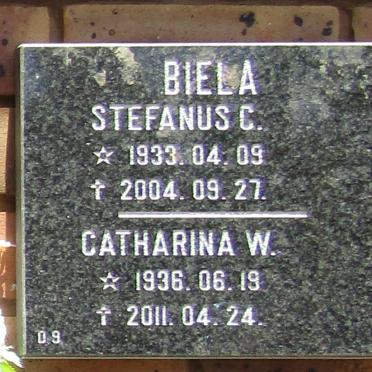 BIELA Stefanus C. 1933-2004 &amp; Catharina W. 1936-2011