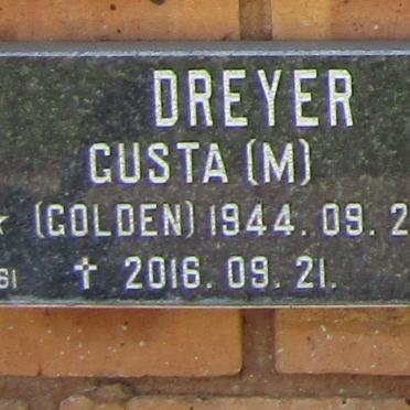 DREYER M. nee GOLDEN 1944-2016