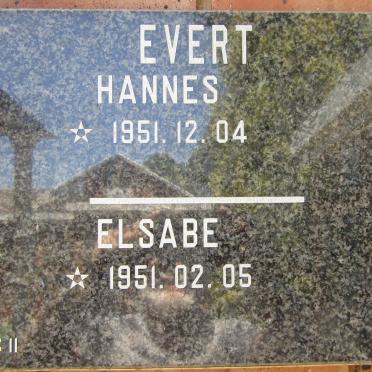 EVERT Hannes 1951- &amp;  Elsabe 1951-