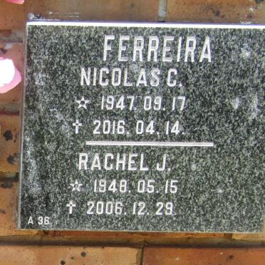 FERREIRA Nicolas C. 1947-2016 &amp; Rachel J. 1948-2006