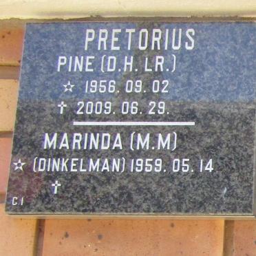 PRETORIUS D.H.LR. 1956-2009 &amp; M.M. DINKELMAN 1959-