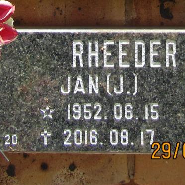 RHEEDER J. 1952-2016