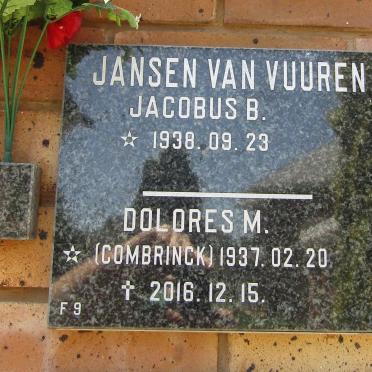 VUUREN Jacobus B., Jansen van 1938- &amp; Dolores M. COMBRINCK 1937-2016