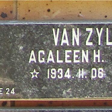 ZYL Agaleen H., van 1934-