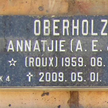 OBERHOLZER A.E.J. nee ROUX 1959-2009