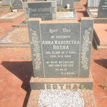 BOTHA Anna Margretha nee CLARK 1909-1965